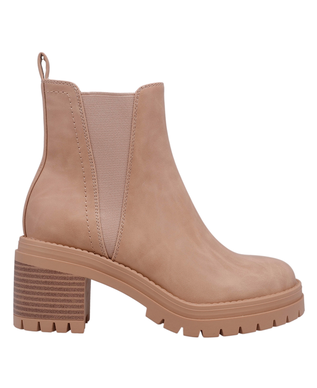 Mia Women's Adea Chelsea Lug Sole Booties In Brown