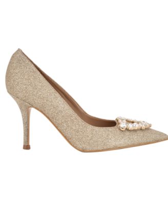 Women's Prinsen Rhinestone Embellished Pointed Toe Pumps