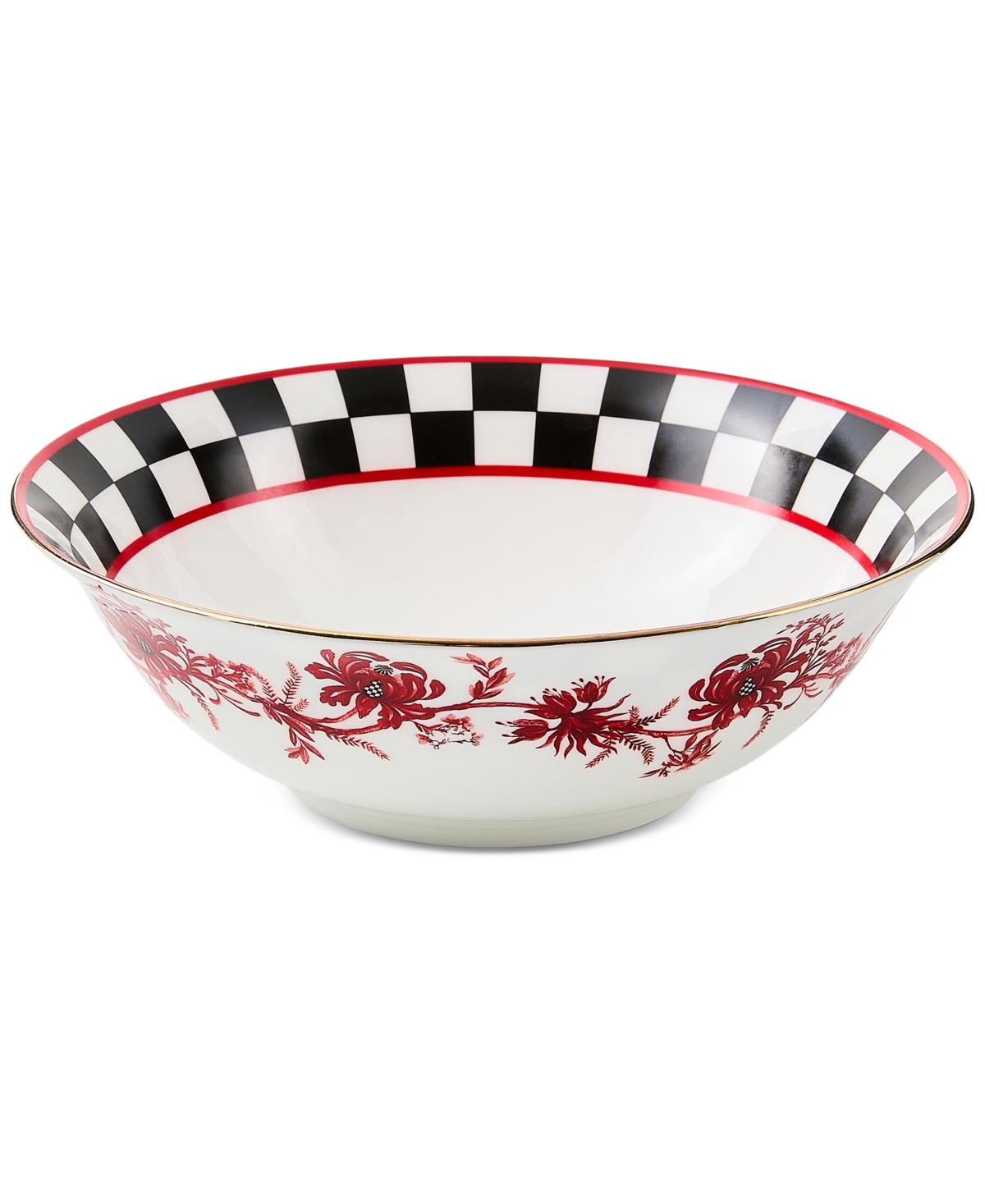 MacKenzie-Childs Cardinal Toile Porcelain Serving Bowl