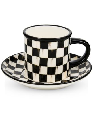 Courtly Check Espresso Cup & Saucer, Service for 2