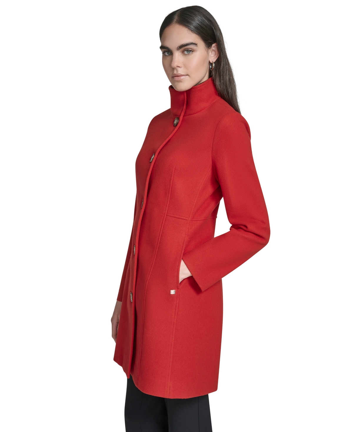 Calvin Klein Women's Walker Coat, Created For Macy's In Red