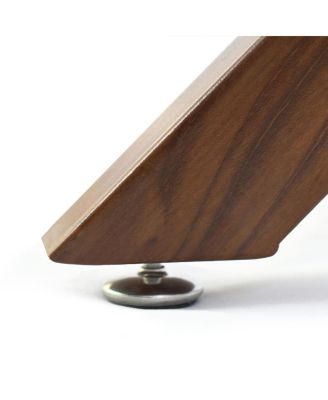 5 Piece Set 39.4 Inch Round Glass Table Upholstered Fabric Chairs Walnut Metal Legs Modern Dining Room Set