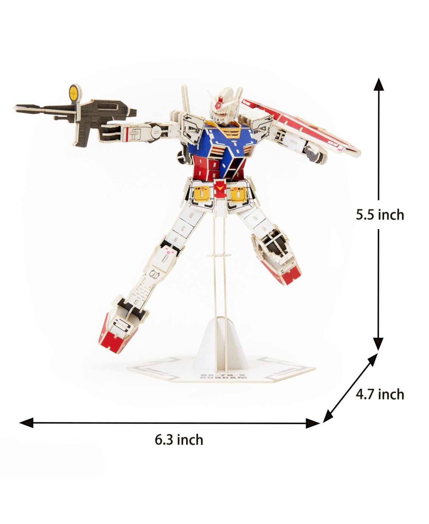 Детские конструкторы Flash Popup Gundam The Origin Rx-78-2 373-Piece Laser-Cut Glue-Free 3D Paper Puzzle, Ages 14+ — фото 4