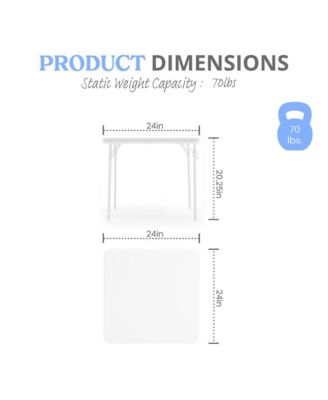 Kids 3 Piece Folding Table And Chair Set - Kids Activity Table Set