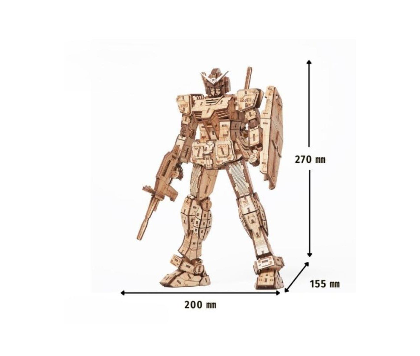 Детские конструкторы Flash Popup Officially Licensed Rx-78-2 Wa-Gu-Mi Mobile Suit First Gundam 421-Piece 3D Wooden Puzzle, Ages 14+ — фото 6