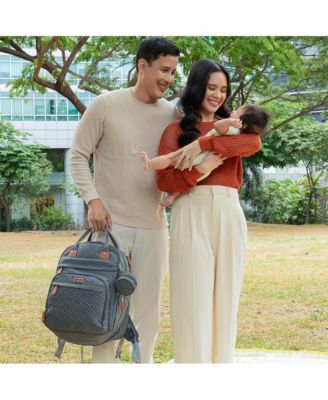 Kids Diaper Bag Backpack Stylish 26L Hands Free Bag with Changing Pad, Stroller Straps & Water-Resistant