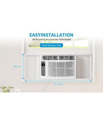 6,000 BTU WiFi Smart Window Air Conditioner - Energy Saving, Quiet Operation, Remote Controlled, Fast Cooling for Rooms up to 269 Sq. Ft