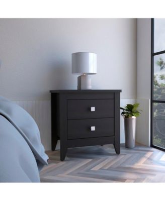 Storage Cabinet NightStand End Table with Two Shelves