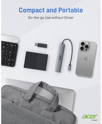 USB-C Hub 10Gbps, USB 3.2 Gen 2 Adapter with 3 USB-A & 1 USB-C Ports