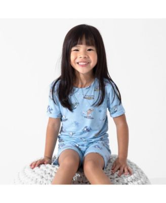 Kids Unisex Shark School 2-Piece Short Sleeve & Shorts Pajama Set