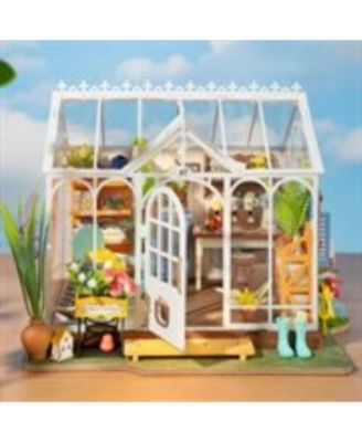 Dreamy Garden House DIY Miniature House Kit Christmas Birthday Gifts for Boys & Girls, Multicolored, 9.6"7.5"7.5"