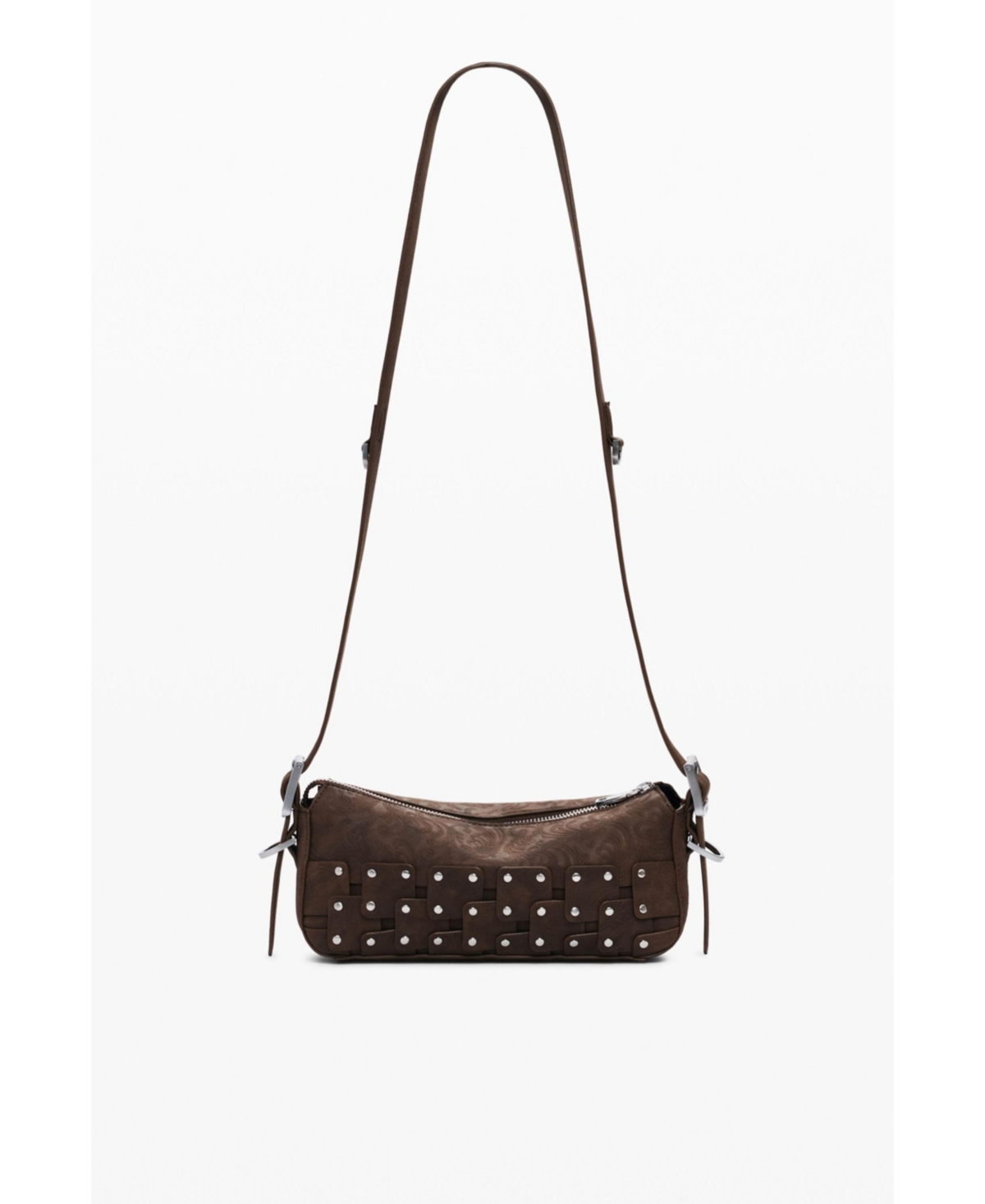 Desigual Women's Small studded patch baguette bag