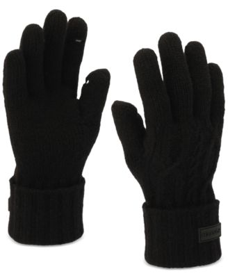 Cuffed Cable-Knit Gloves