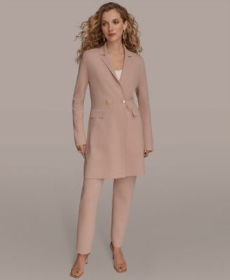 Women's One-Button Long Blazer