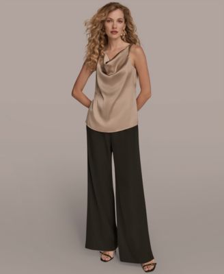 Women's Charmeuse Cowl Neck Tank Top