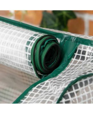 Wood Elevated Garden Bed with Greenhouse Cover for Ideal Outdoor Growing