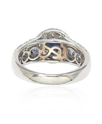 Suzy Levian Sterling Sapphire 7 Stone Ring