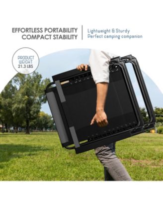 Padded Zero Gravity Chair - Extra Wide Outdoor Recliners with Adjustable Headrest, Lock-in Position & Cup Holder