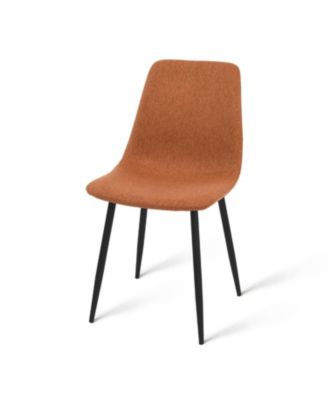 5 Piece Dining Set 47 Inch Rectangular Table Upholstered Chairs Compact Kitchen Table