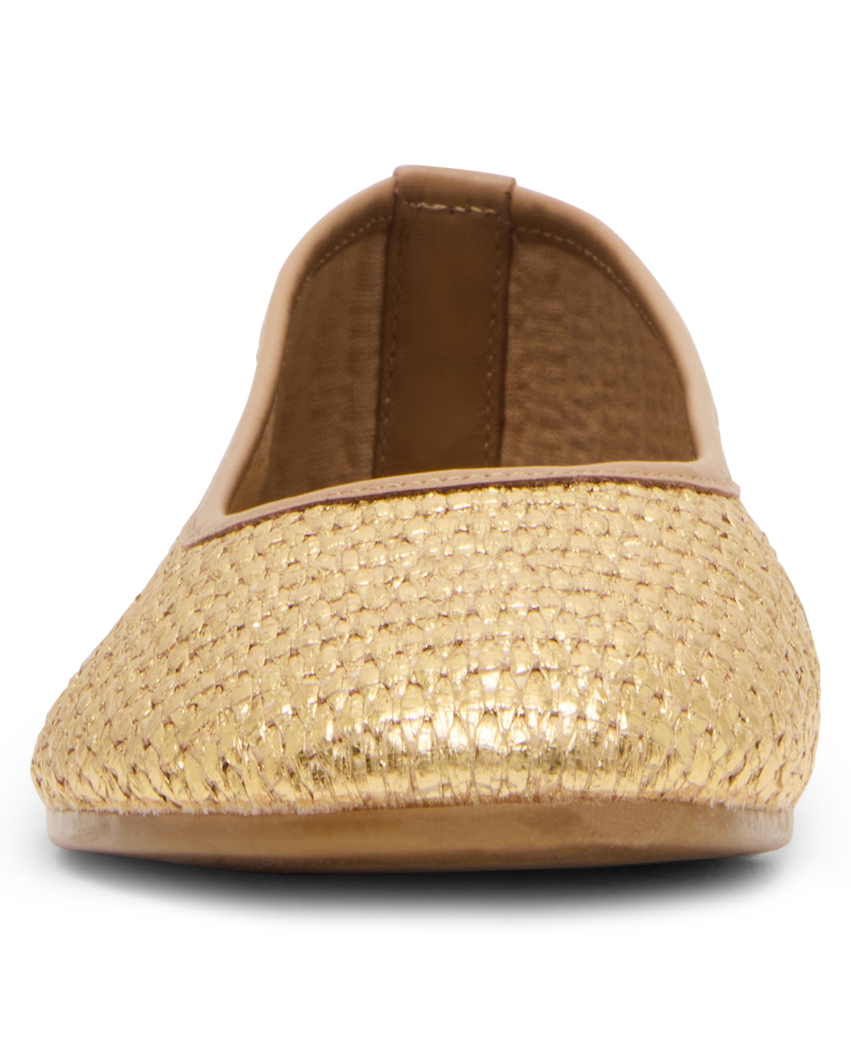 Steve Madden Women's Merlot Woven Ballet Flat Shoes In Gold