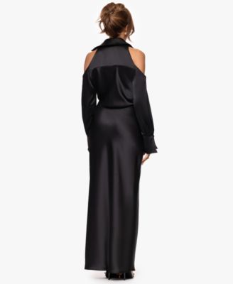 Women's V-Neck Long Sleeve Maxi Dress