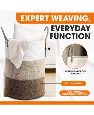 Large Laundry Hamper (15x19.7") - 3 Tone Tan