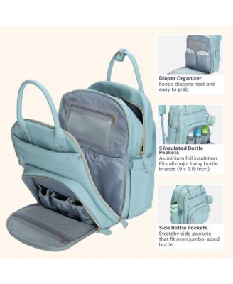 Kids Premium Faux Leather Diaper Bag Backpack Spacious