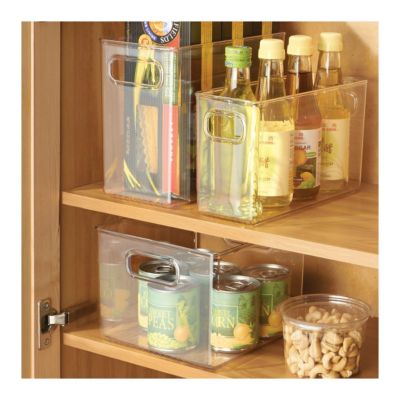 Pantry Storage Bin with Handles - Clear - Made in USA