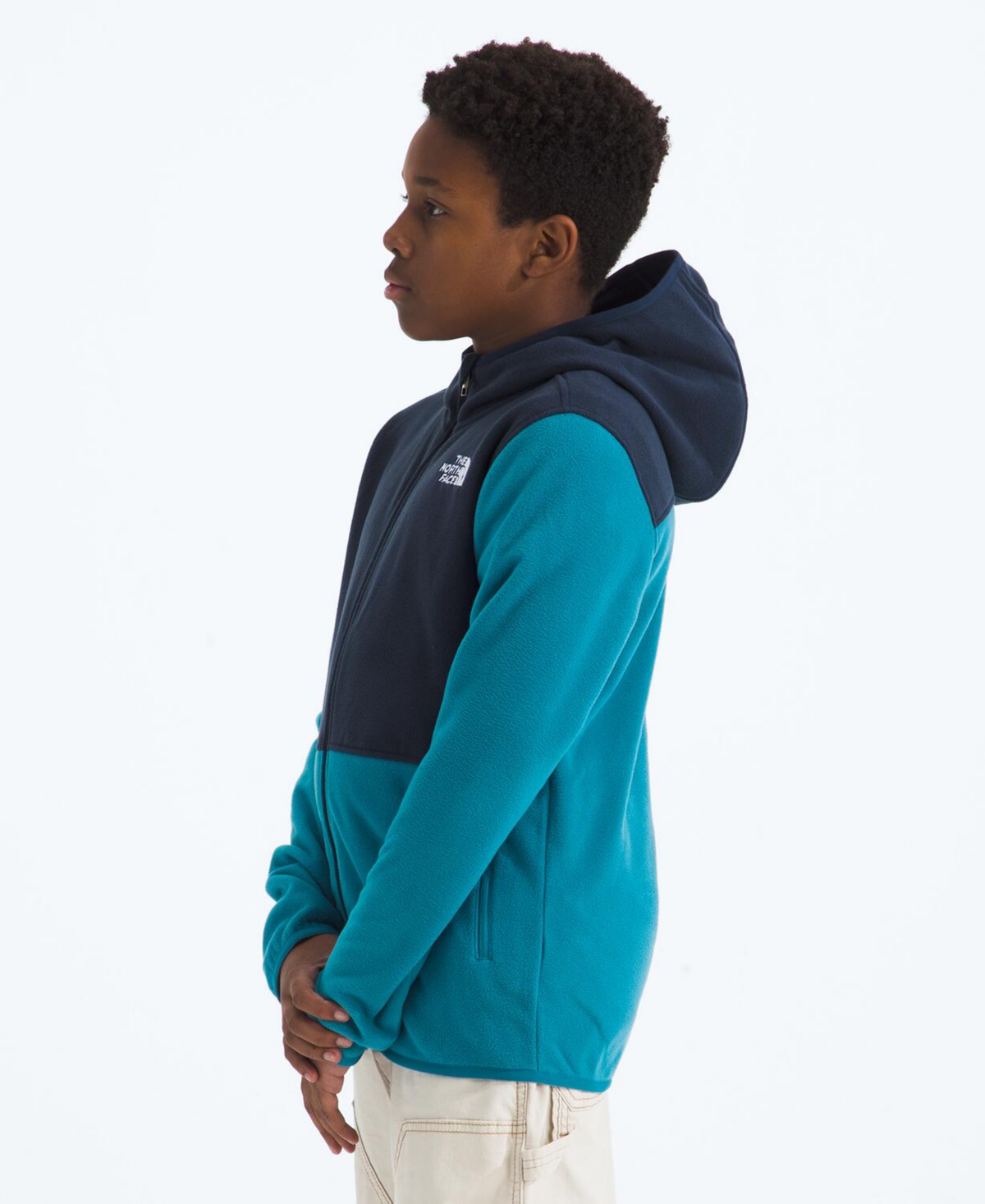 The North Face Kids' Glacier Polar Fleece Zip-up Hoodie In Blue