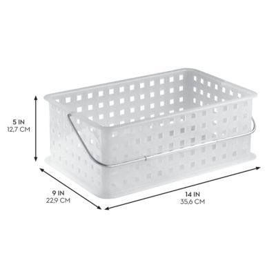 Medium Stackable Shower Caddy Basket, Clear/Frost, Made in USA