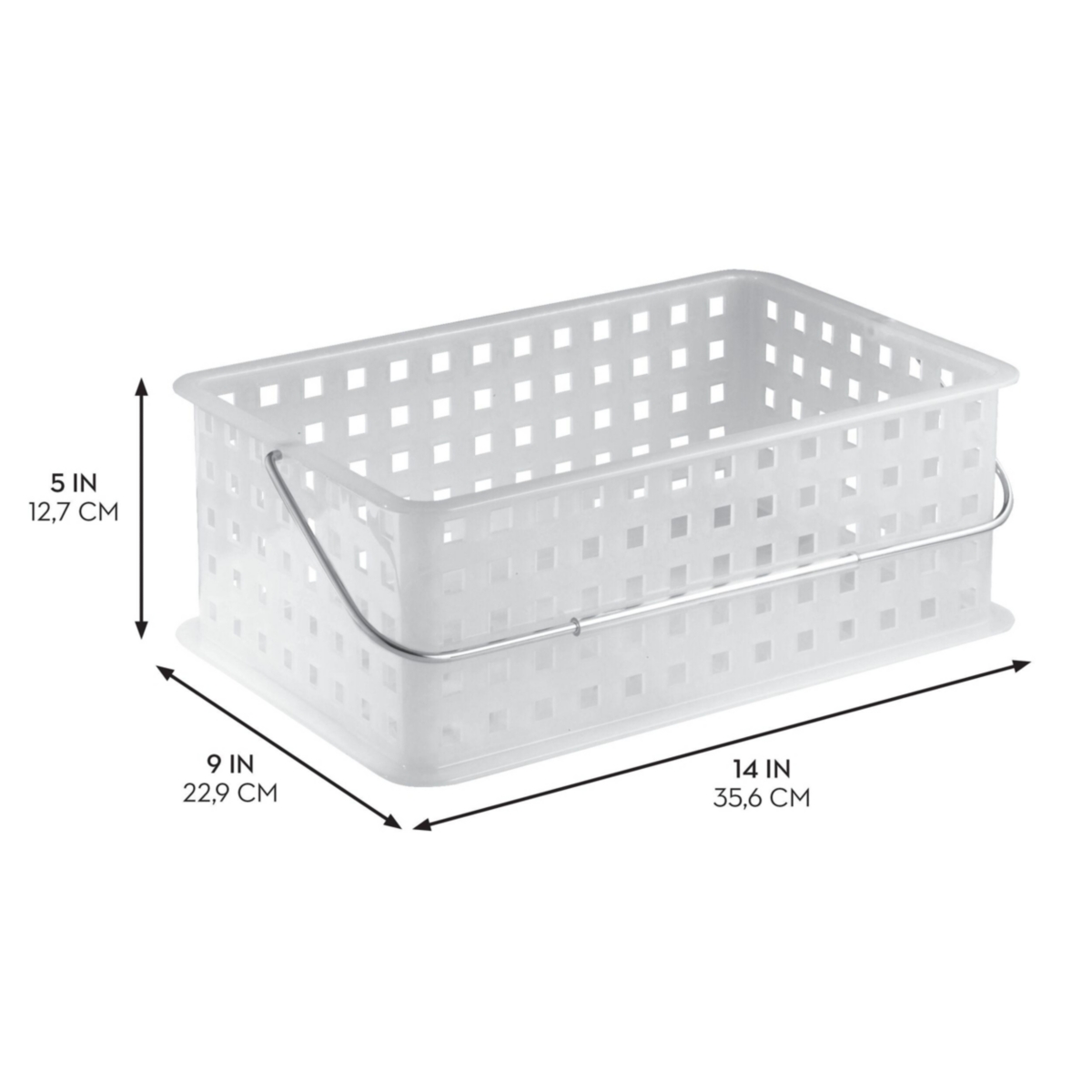 iDesign Medium Stackable Shower Caddy Basket, Clear/Frost, Made in Usa