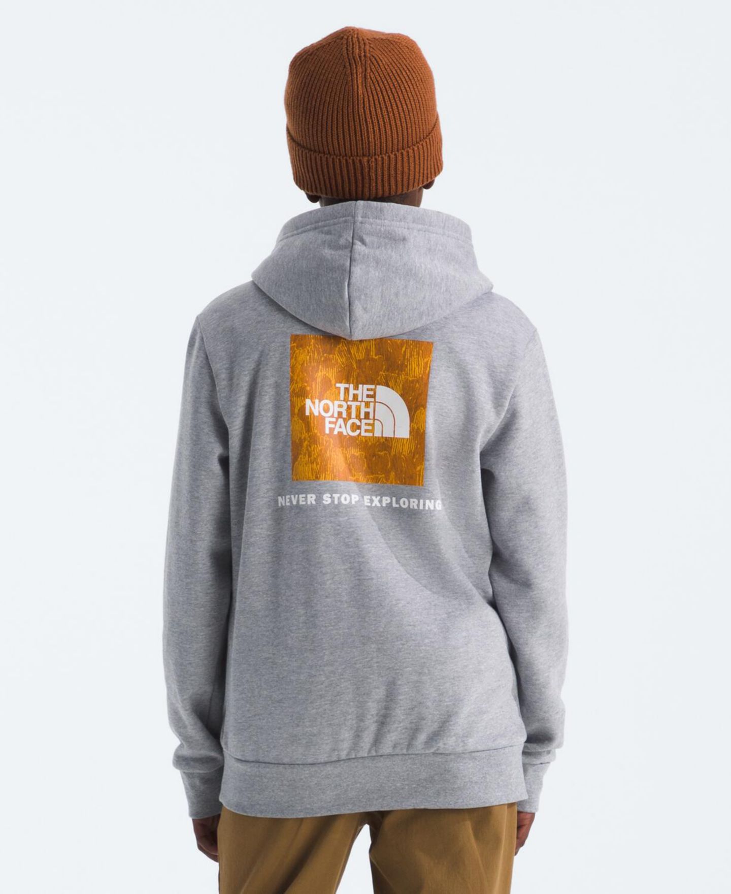 Худи The North Face Big Boys' Teen Evolution Pull-On, цвет: Серый меланжевый / Снежный золотой чернильный — фото 2