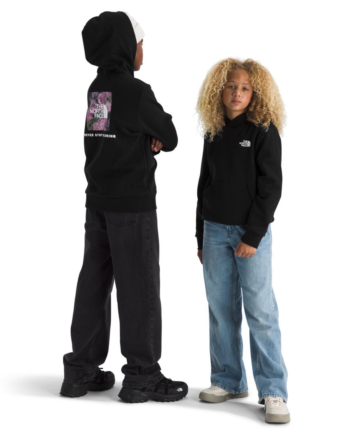 The North Face Big Girls Teen Evolution Box Pull-on Hoodie In Black