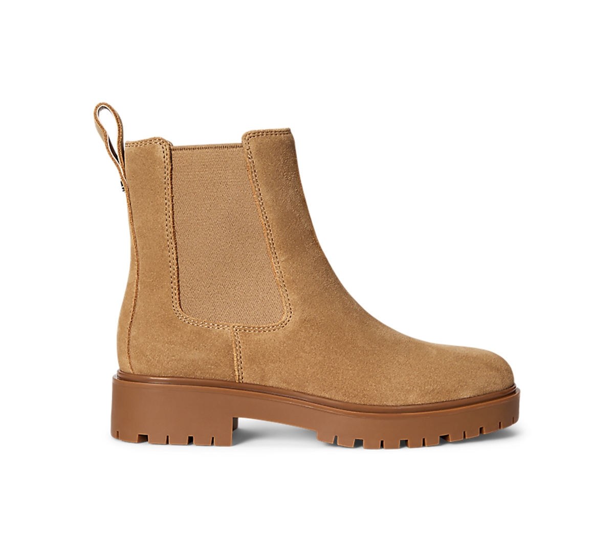 Ralph Lauren Allyson Suede Bootie In Brown