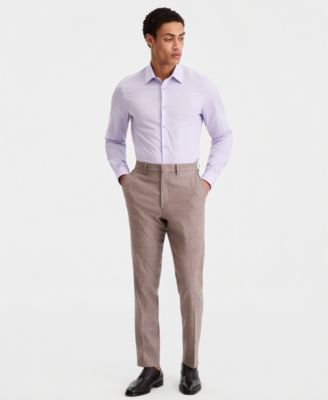 Men's Slim-Fit Linen-Blend Suit Separates Pants