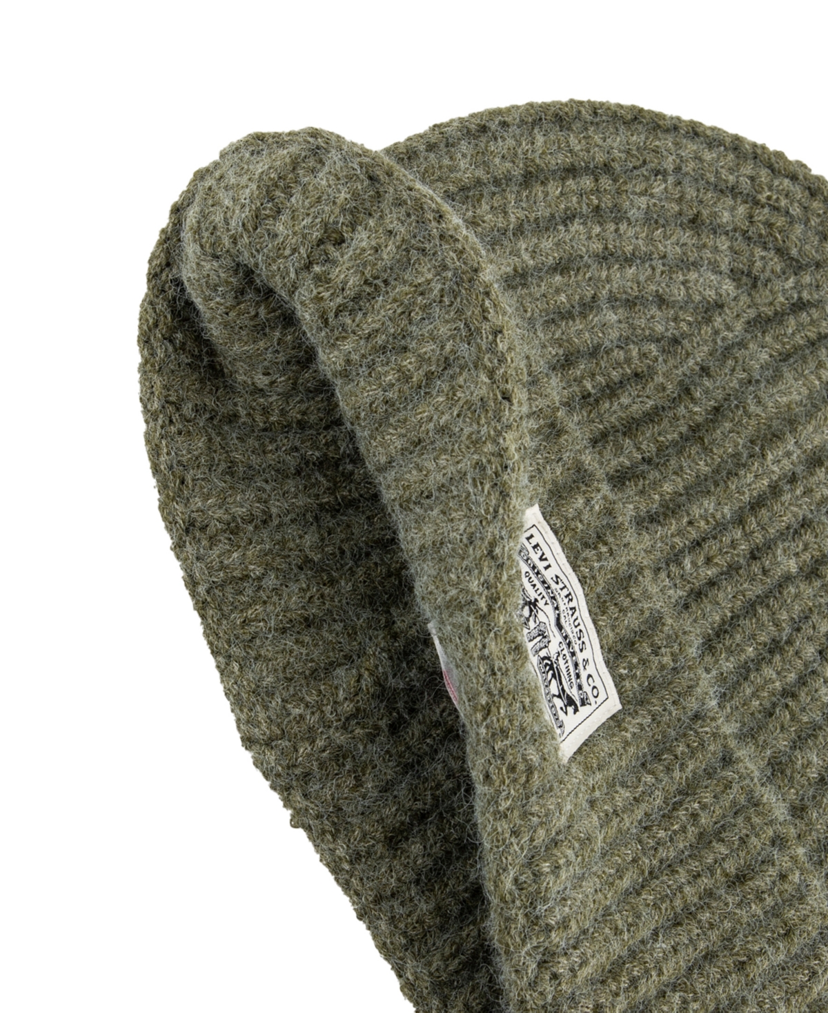 Levi's Men's Heathered Rib Knit Fashion Beanie In Green