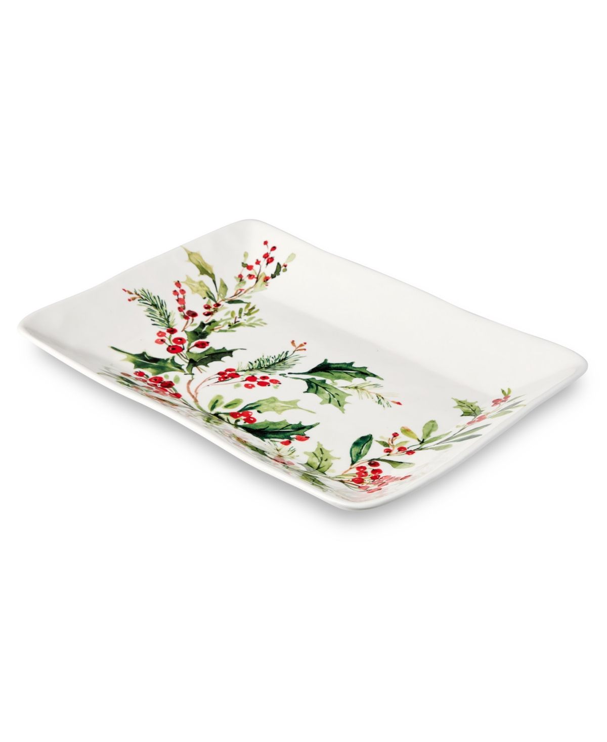 Certified International Holly Vines Rectangular Platter In Multi