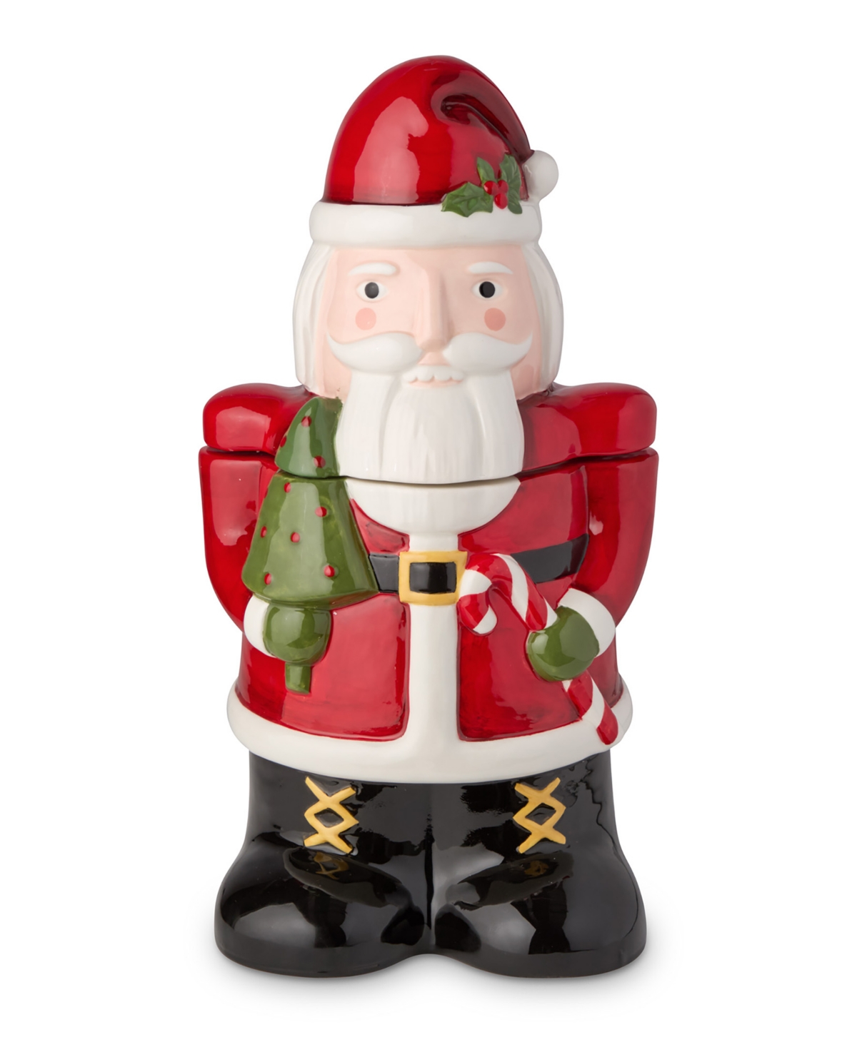 Certified International Nutcracker Parade 3-d Santa Cookie Jar In Red