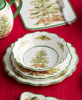 Holly Tree Melamine All-Purpose Bowls, Set of 4