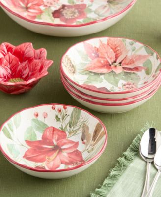 Winter Blooms Soup Bowls, Set of 4
