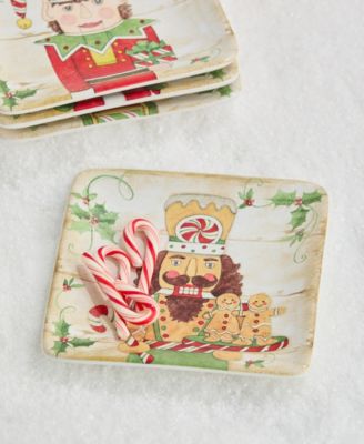 Nutcracker Parade Dessert Plates, Set of 4