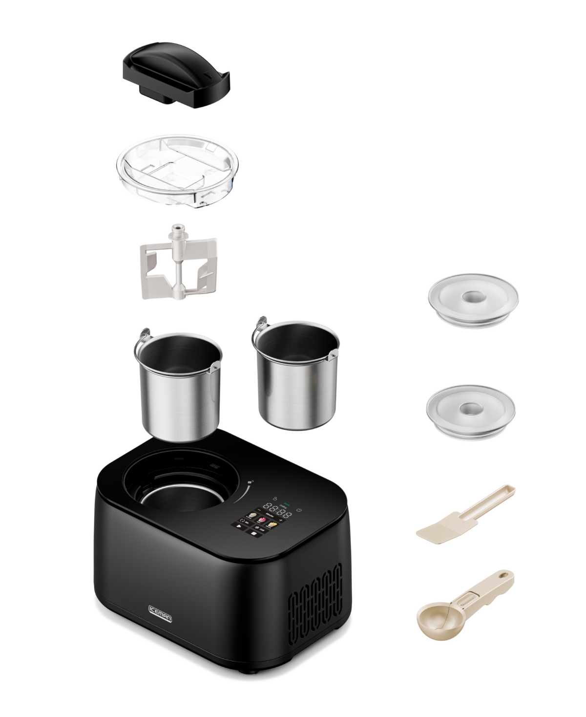 Chefman Iceman Trio Ice Cream Maker In Black