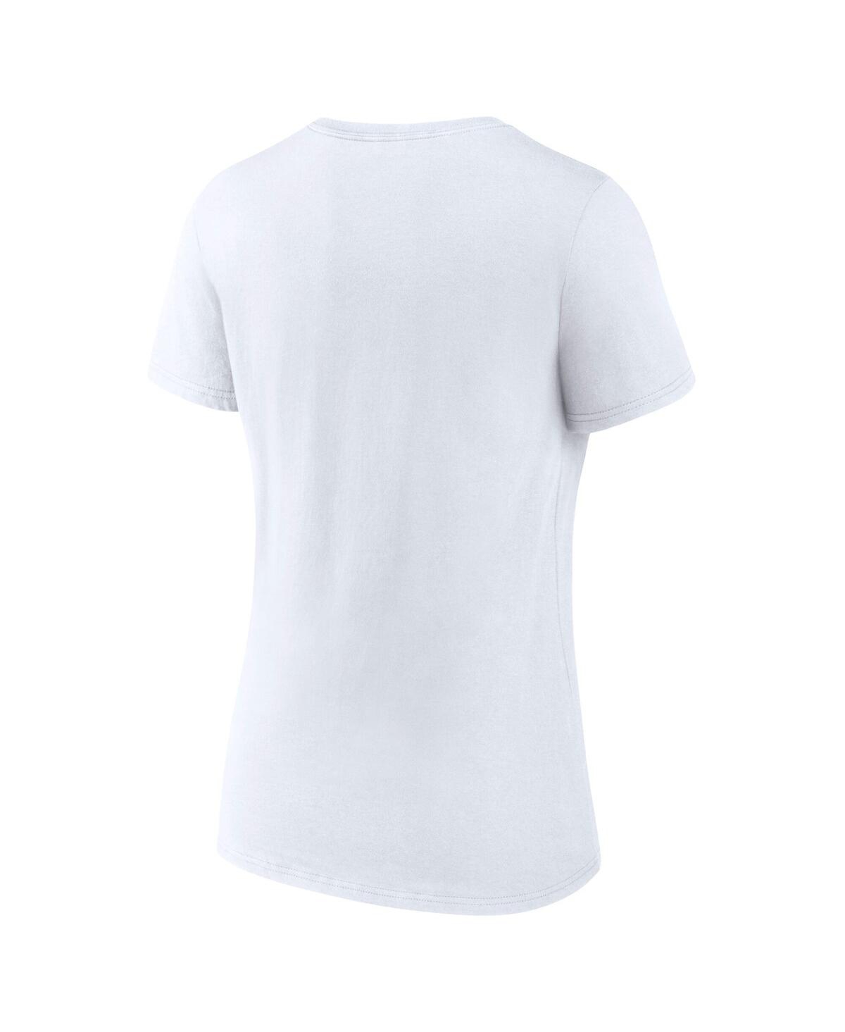 Fanatics Women's White Milwaukee Bucks Bench Warmer V-neck T-shirt In White