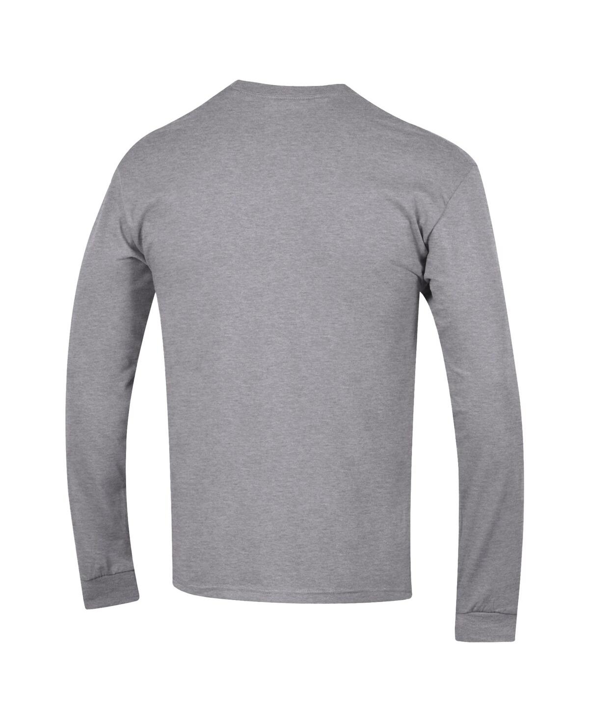 Champion Men's Heather Gray Auburn Tigers Arch Over Logo 2-hit Long Sleeve T-shirt In Gray