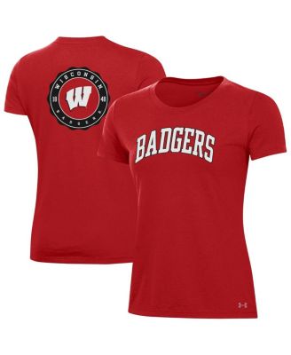 Under Armour - Women's Red Wisconsin Badgers Essentials 2-Hit Performance T-Shirt