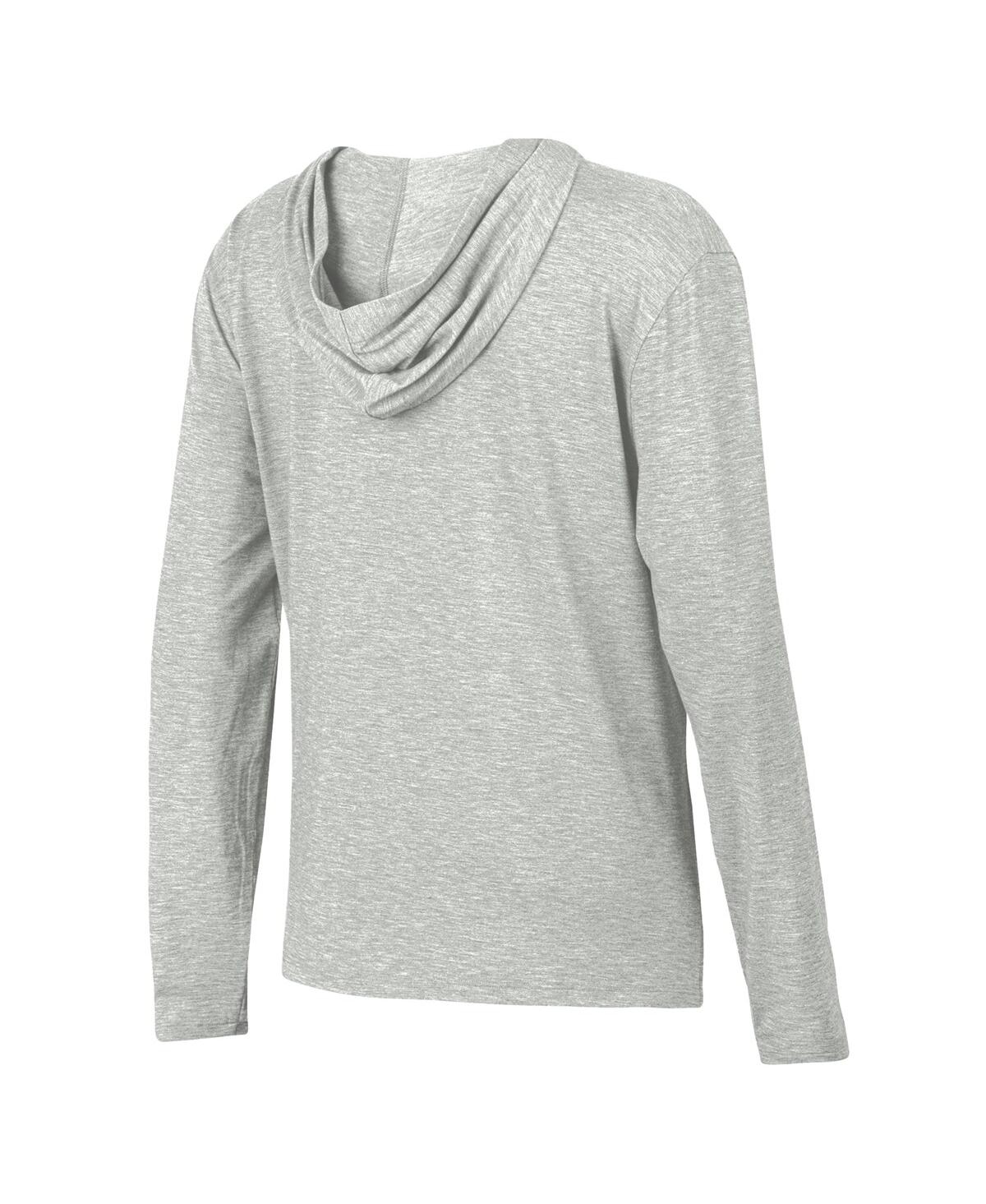 Under Armour Heather Gray Wisconsin Badgers Tri-blend Breezy Long Sleeve Hoodie T-shirt In Gray