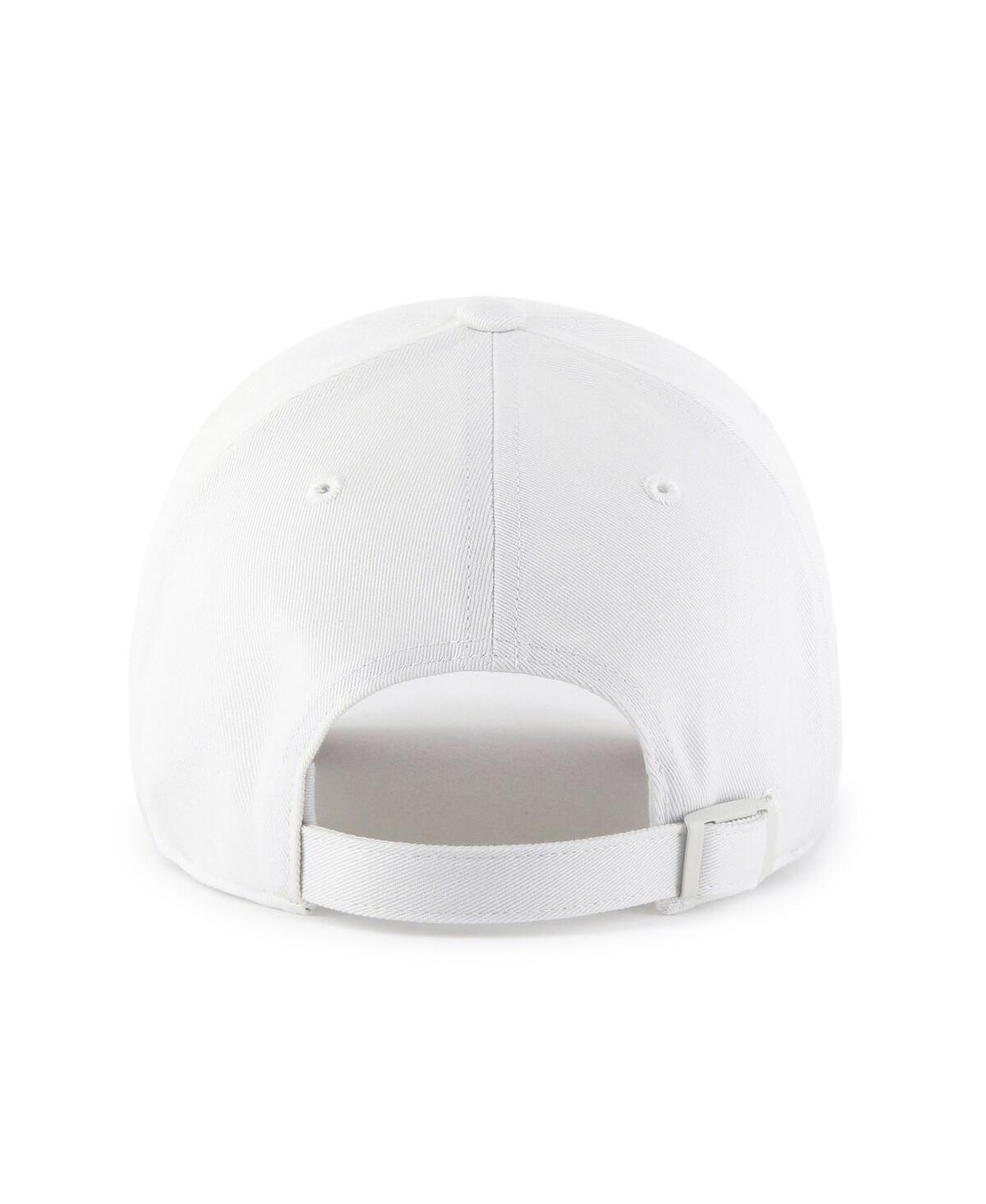 47 Brand Men's White New York Yankees Foundational Pinch Offside Adjustable Hat In White