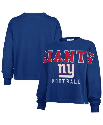 '47 Brand - Women's Royal New York Giants Outreach City Oversized Long Sleeve T-Shirt