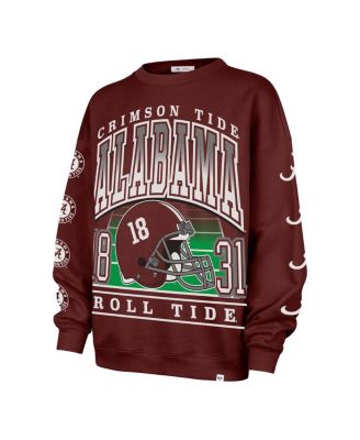 Women's Crimson Alabama Crimson Tide Go Big Oversized Pullover Sweatshirt