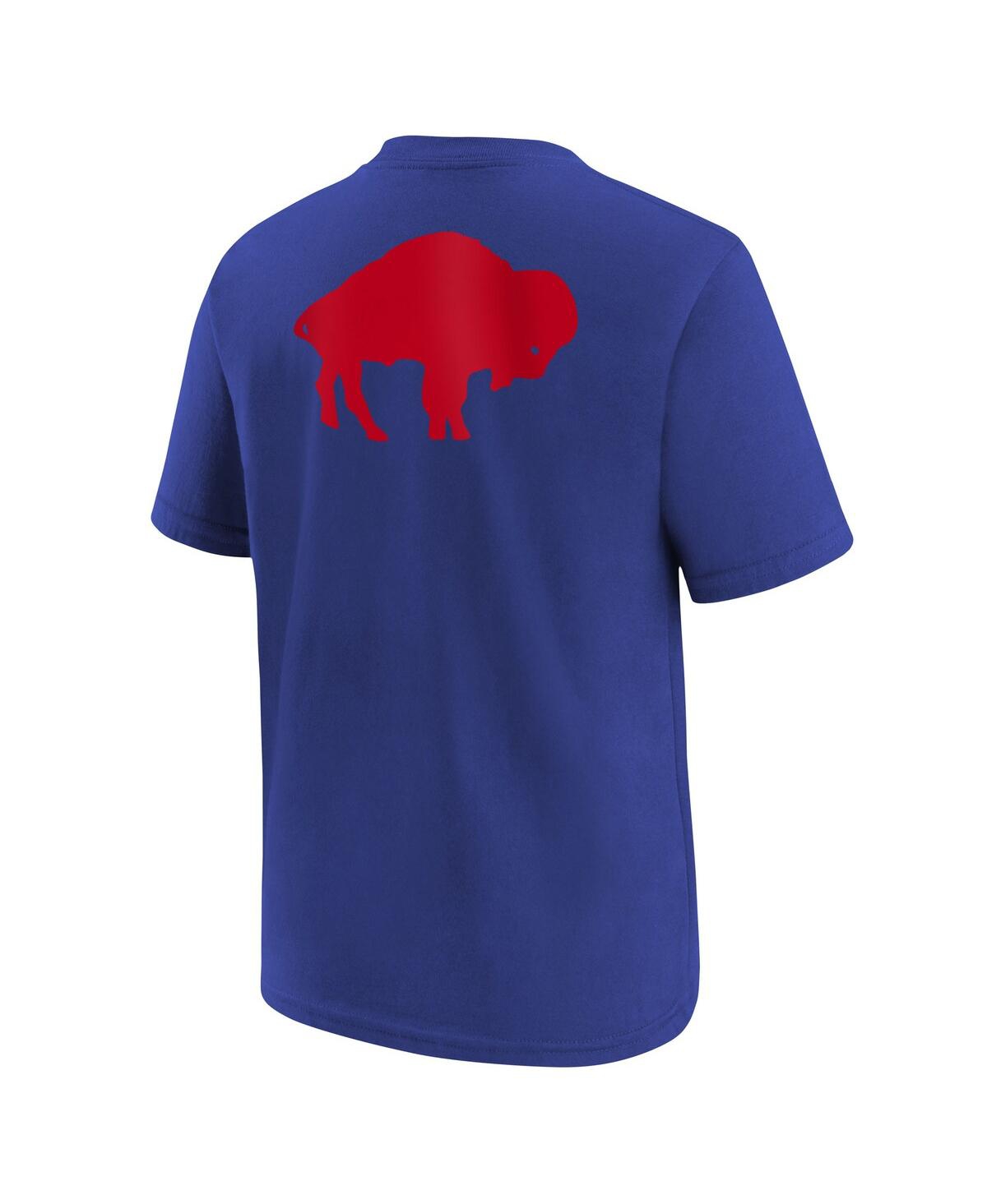 Nike Big Boys And Girls Royal Buffalo Bills Rewind Front Back Essential T-shirt In Blue